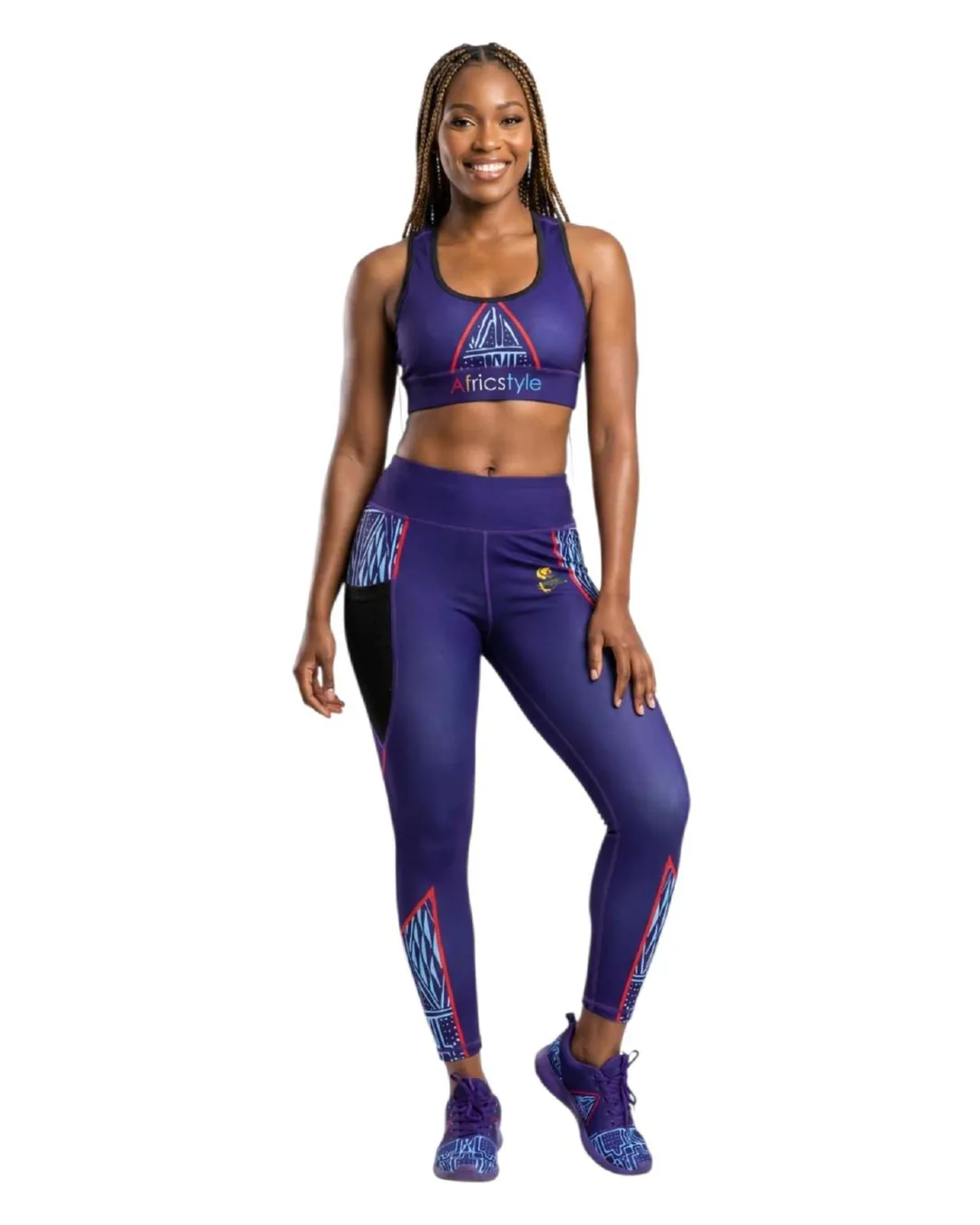 Ndop Pattern Activewear Set by AfricStyle Fashion
